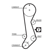 Gates Timing Belt Kit with Rollers fits Toyota Corolla 1992-2000 1.3 1.4