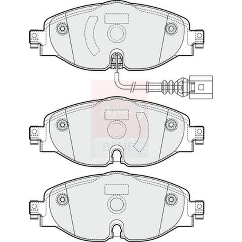 Apec Front Brake Pad Set fits Audi A1 2018 on