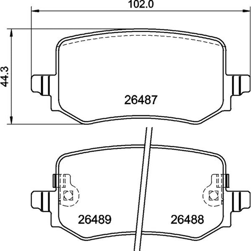Brembo 4 x Rear Brake Pad Set fits Hyundai Tucson 2020-2021 1.6