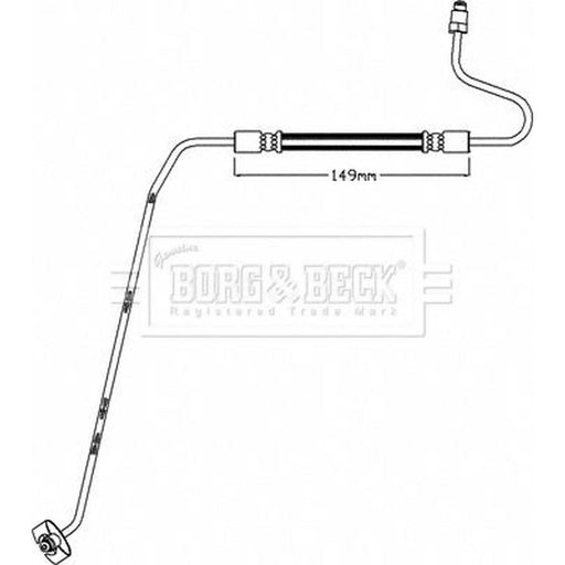 Borg & Beck Brake Hydraulic Hose Line outer BBH8446