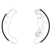 Mintex Brake Shoe Set Axle Kit fits Citroën C-Elysee 2012-2018 1.2 1.5 1.6