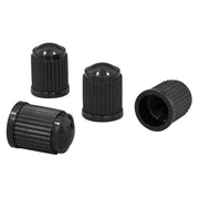 Sealey Plastic Valve Caps 4 Piece - Black