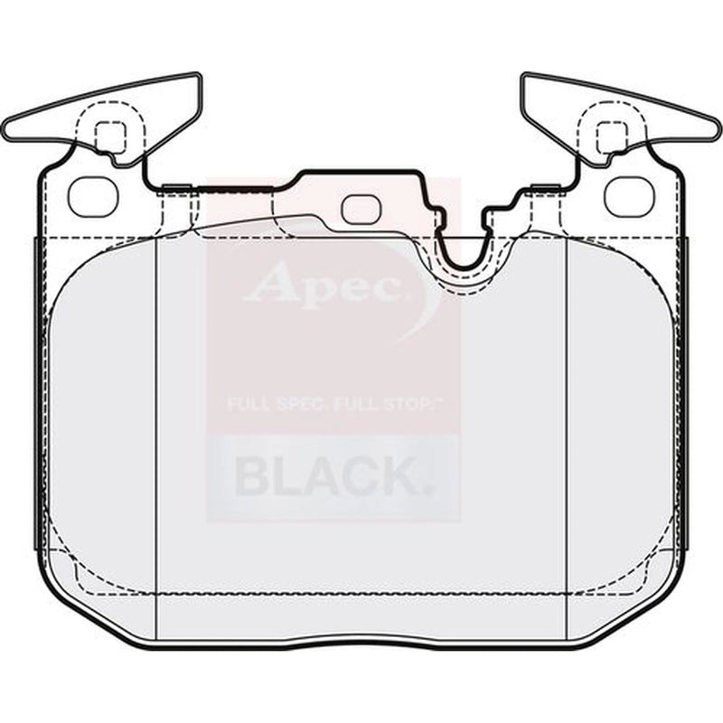 Apec Black Front Brake Pad Set fits BMW 2 2015-2021