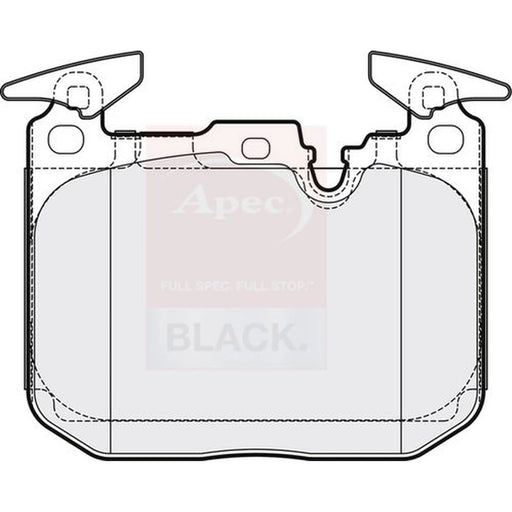 Apec Black Front Brake Pad Set fits BMW 2 2015-2021