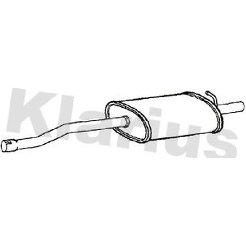 Klarius Box With Centre Pipe Centre fits Ford Transit V363 2013-2018 2.0 2.2