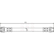 Apec Brake Hydraulic Hose Line Rear fits Audi A2 2000-2005 1.4