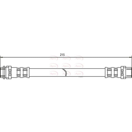 Apec Brake Hydraulic Hose Line Rear fits Audi A2 2000-2005 1.4