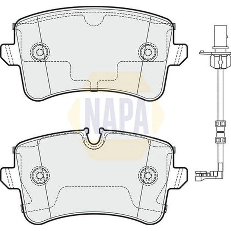 NAPA Rear Brake Vented Discs & Pads fits Audi A8 D4 2010-2018 2.0 3.0