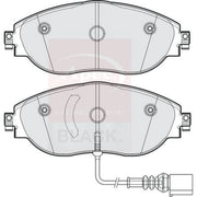 Apec Black Front Brake Pad Set fits Audi A3 2012-2021