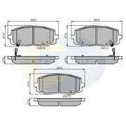 Comline Front & Rear Pads fits Kia Picanto II 2011-2014 1.0