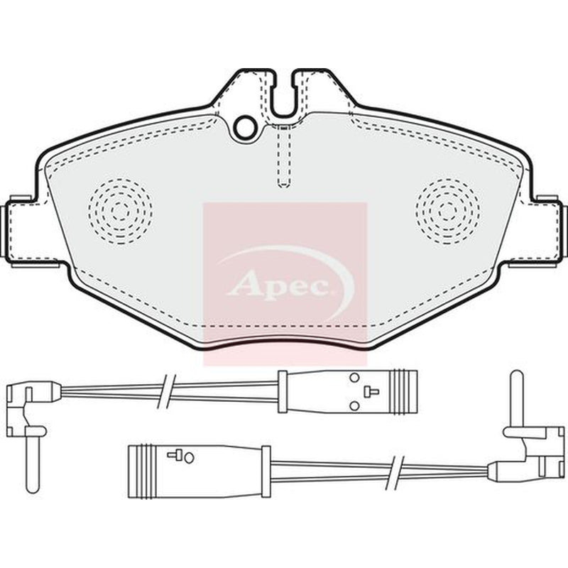 Apec Front Brake Pad Set fits Mercedes-Benz E-Class 2002-2008