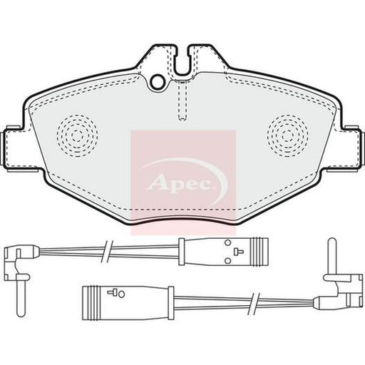 Apec Front Brake Pad Set fits Mercedes-Benz E-Class 2002-2008