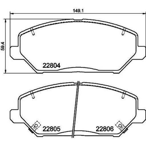 DON Front Brake Pad Set fits Hyundai I30 2016-2020 1.0 1.4 1.5 1.6