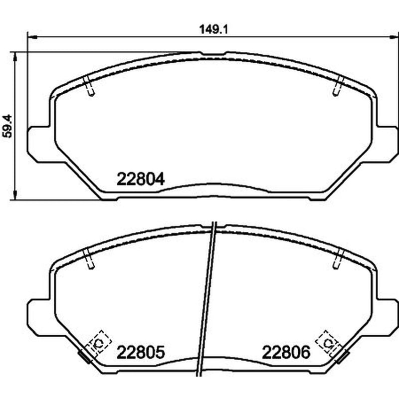 Mintex Front Brake Pad Set fits Hyundai I30 2016-2020 1.0 1.4 1.5 1.6