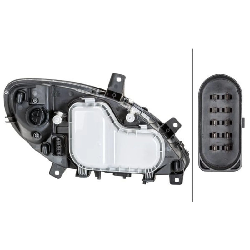 Hella Headlight Headlamp H7/H7 Left fits Mercedes-Benz Viano 2003-2007