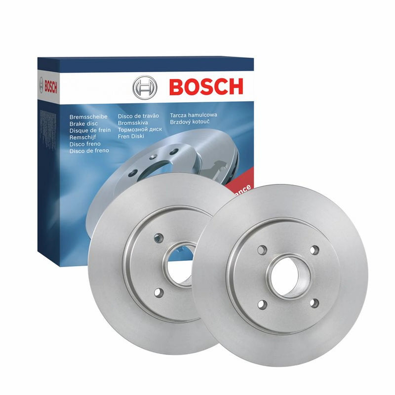 Bosch 2 x Solid Rear Brake Discs 0986479383-x2