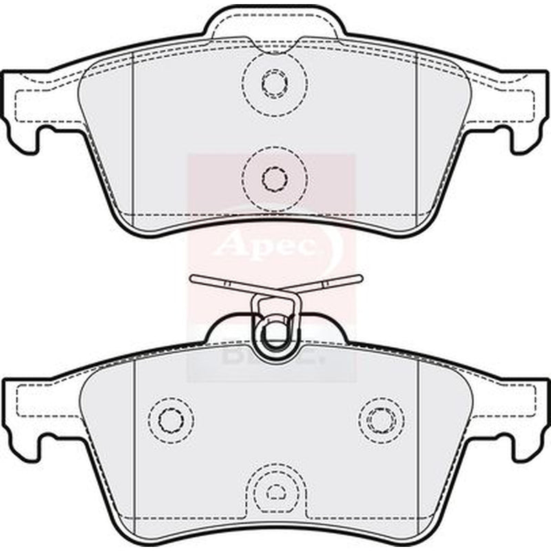 Apec Rear Brake Pad Set fits Peugeot 508 I 2010-2018 1.6 2.0 2.2