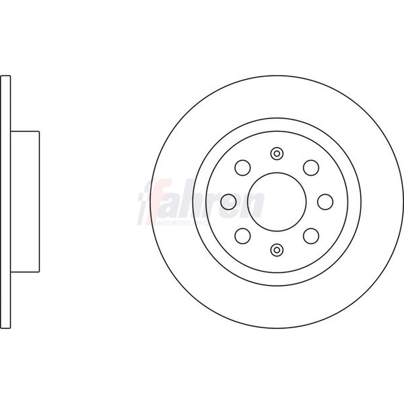 Fahren 2 x Solid Rear Brake Discs FBD6452-x2
