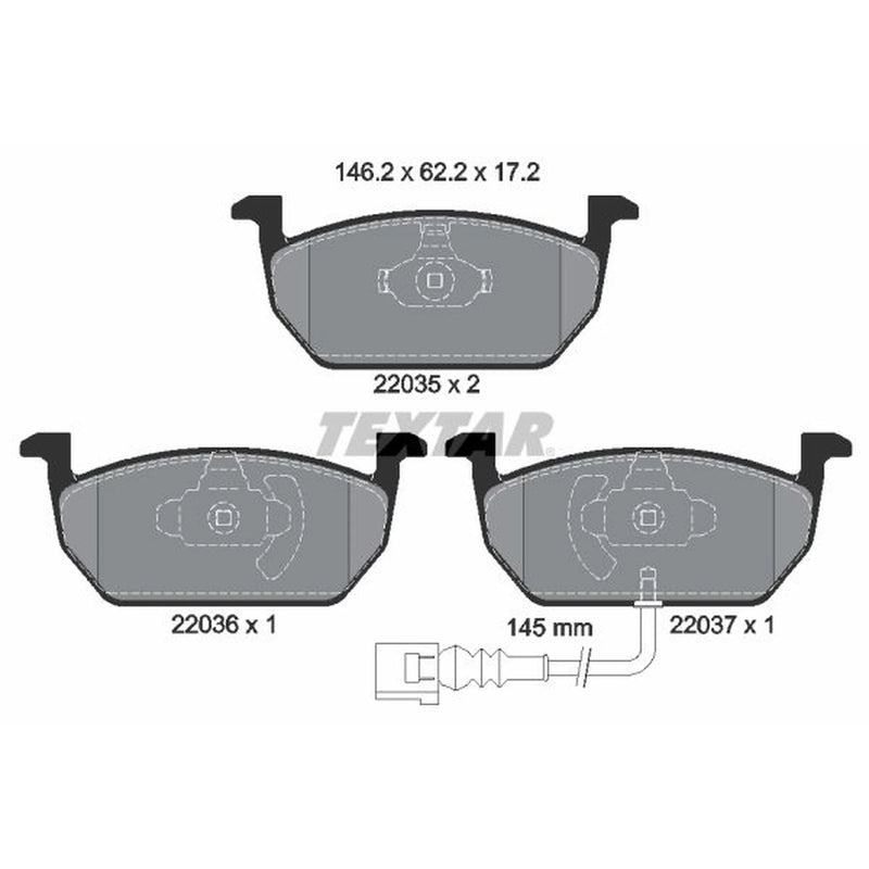 Textar Front Brake Pad Set 2203501