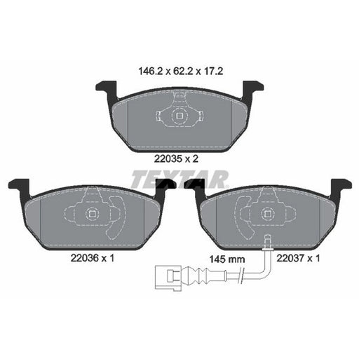 Textar Front Brake Pad Set 2203501