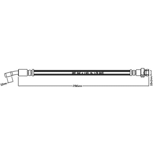 Juratek Brake Hydraulic Hose Line Rear Right JBH1216R