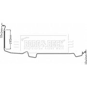 Borg & Beck Brake Hydraulic Hose Line outer BBH8328