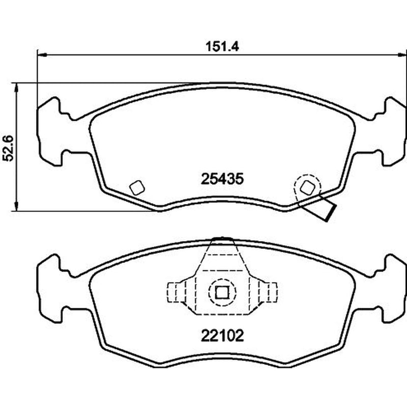 Mintex Front Brake Pad Set fits Fiat 500 2007 on 1.4