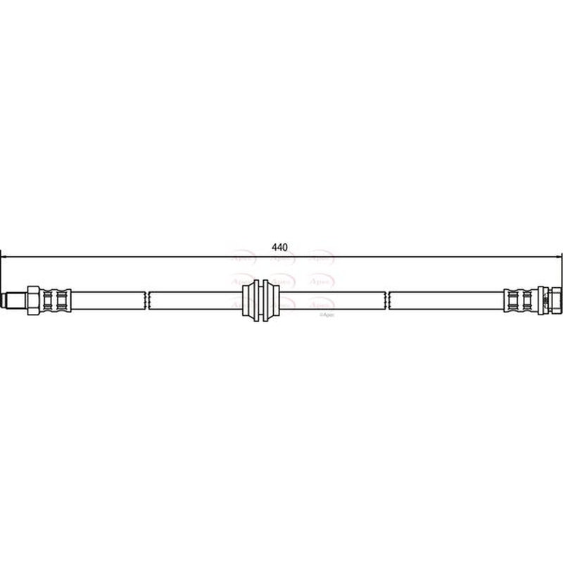Apec Brake Hydraulic Hose Line Rear fits Ford Focus I 1998-2004 1.4 1.6 1.8