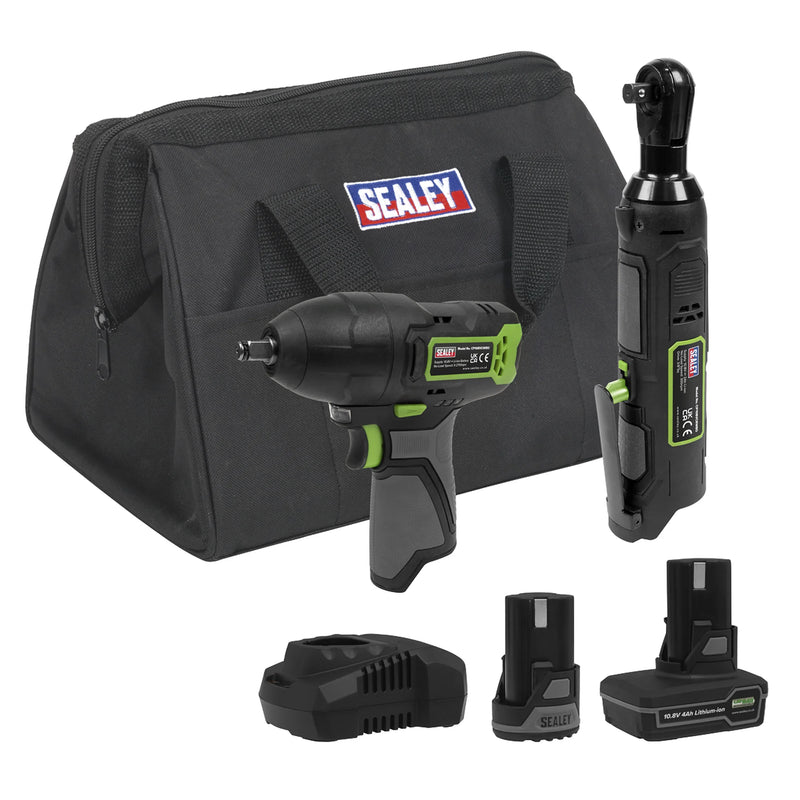 Sealey Cordless Power Tool Kit 10.8V - 2 Batteries & Charger