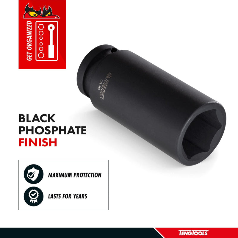 Teng Tools 3/8" Deep Impact Socket ANSI Metric 16mm Teng Tools - Dynamic Drive