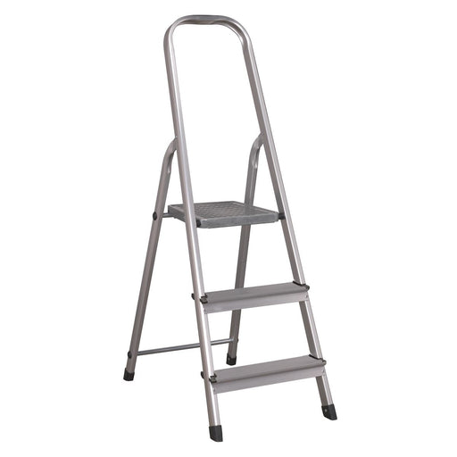 Sealey Aluminium Step Ladder 3-Tread EN 131 ASL3S Sealey - Dynamic Drive