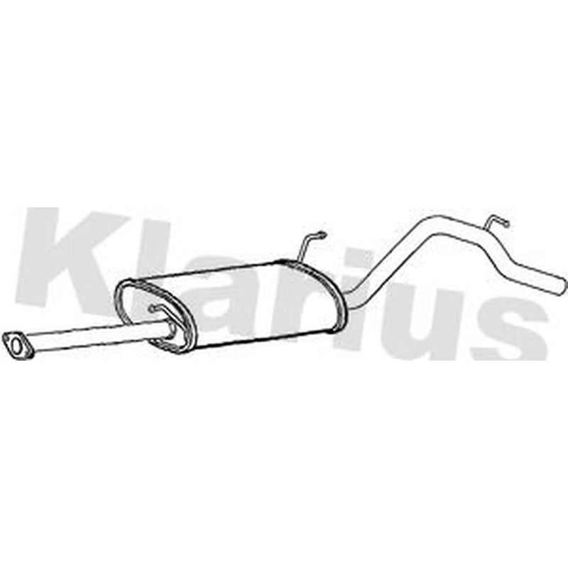 Klarius Box With Tail Pipe Rear fits Daihatsu Terios 2000-2006 1.3