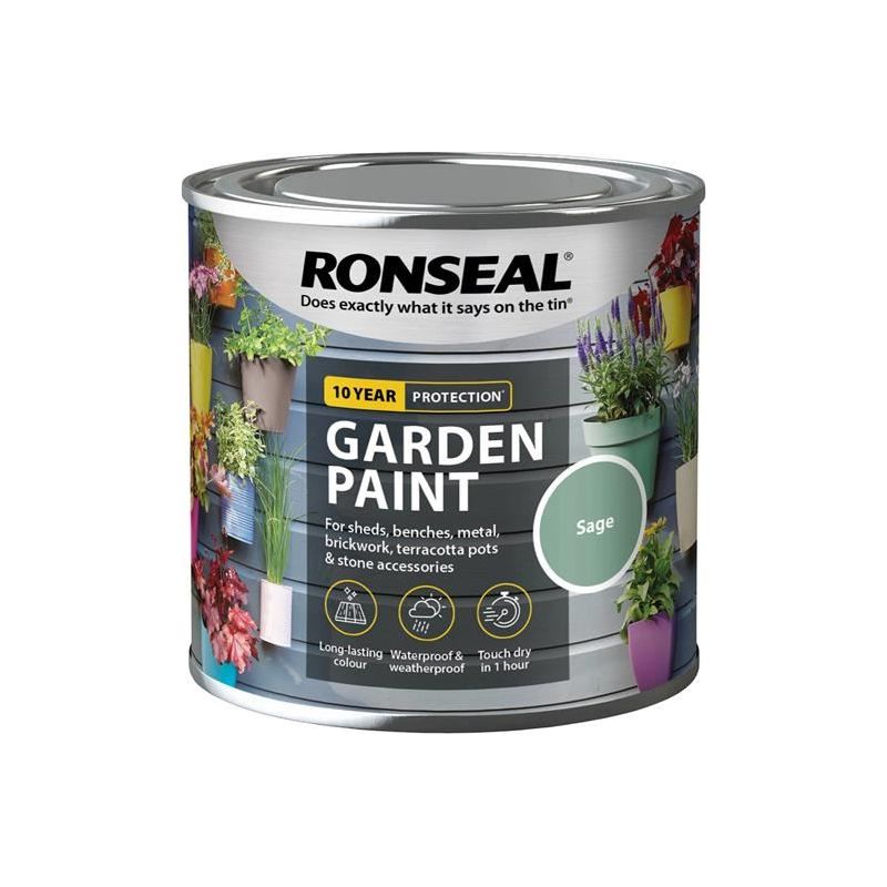 Ronseal Garden Paint Sage 250ml Ronseal - Dynamic Drive
