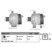 Denso Car Alternator 12V DAN1375