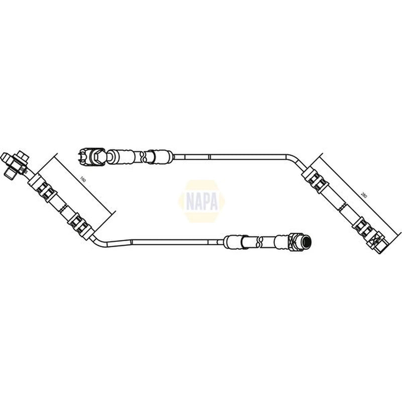 NAPA Brake Hydraulic Hose Line Rear Right NBH1078