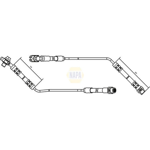 NAPA Brake Hydraulic Hose Line Rear Right fits BMW X5 2000-2006 3.0 4.4 4.6 4.8