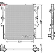 Denso Engine Radiator DRM45055