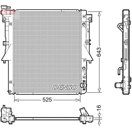 Denso Engine Radiator DRM45055