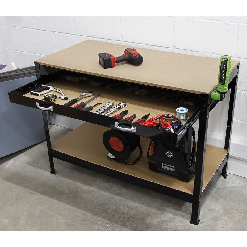 Sealey Workbench with Drawer 1.2m AP12160 Sealey - Dynamic Drive