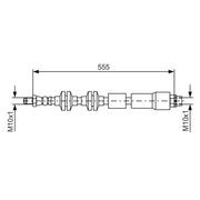 Bosch Brake Hydraulic Hose Line Front fits BMW X1 2009-2015