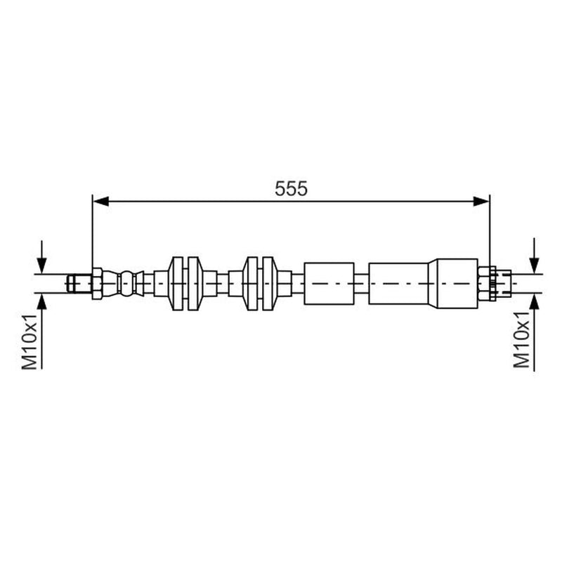 Bosch Brake Hydraulic Hose Line Front fits BMW X1 2009-2015