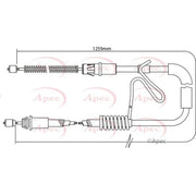 Apec Handbrake Cable Right Rear fits Ford Transit Platform/Chassis 2000-2006 2.4