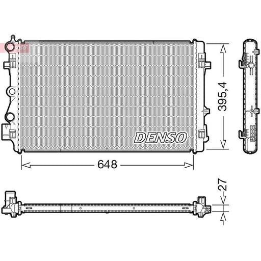 Denso Engine Radiator fits Audi A1 2011-2018 1.4 1.8 2.0