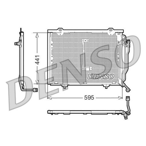 Denso Air Conditioning Condenser fits Mercedes-Benz C-Class 1995-2000