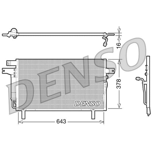 Denso Air Conditioning Condenser fits Nissan Terrano II 2000-2004 3.5