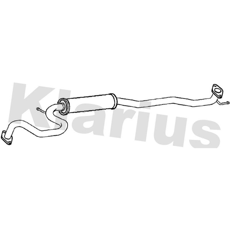 Klarius Box With Centre Pipe Centre fits Honda Civic IX 2012-2016 1.8