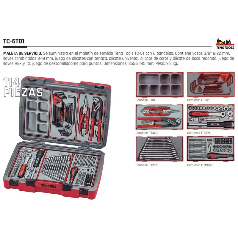Teng Tools MECCA PRO TC-6T TT Tool Kit 114 Pieces GOOD4YOU - Dynamic Drive