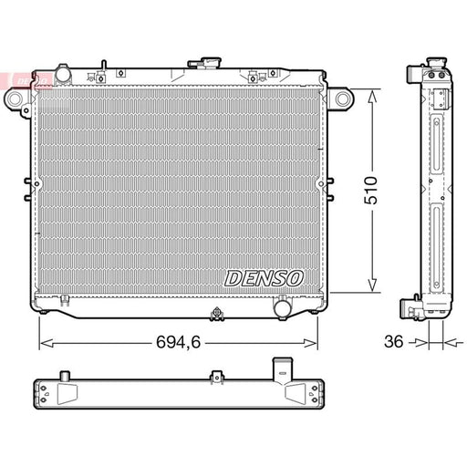 Denso Engine Radiator fits Toyota Land Cruiser Amazon 1998-2007 4.2