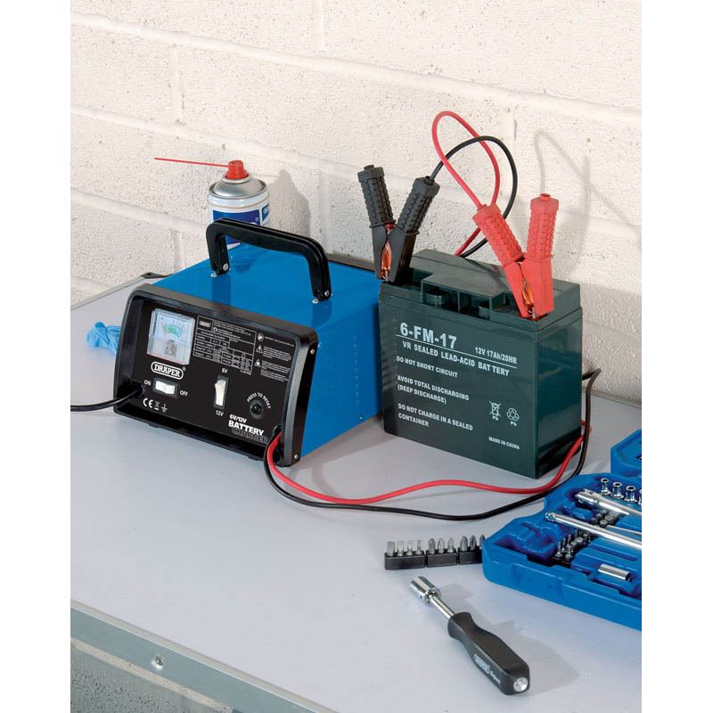 Draper 6/12V Battery Charger, 4.2A 20486 Draper - Dynamic Drive