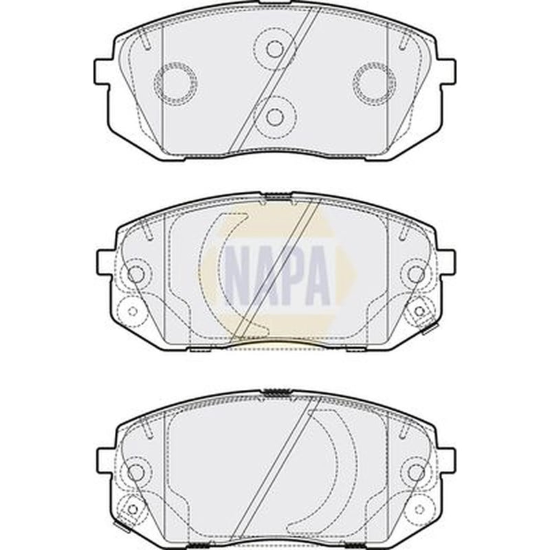 NAPA Front Brake Pad Set fits Hyundai I40 I 2012-2019 1.6 1.7 2.0